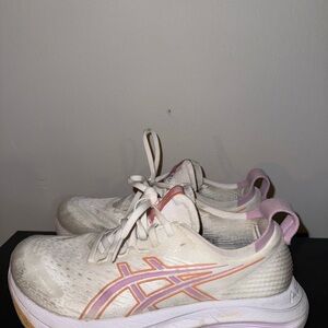 Asics Cream and Pink Athletic Sneakers nimbus 27